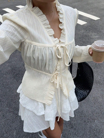 Essnce Spring And Summer Women's Long-Sleeved Shirt