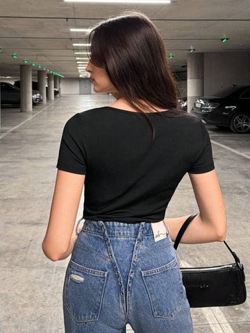 Square Neck Slim Fit Bodysuit