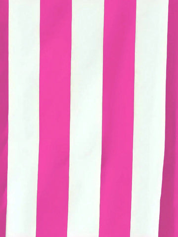 Striped V-Neck Casual Dress