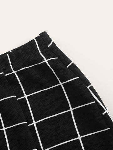 Essnce Summer Grid M-Slit Mini Bodycon Skirt