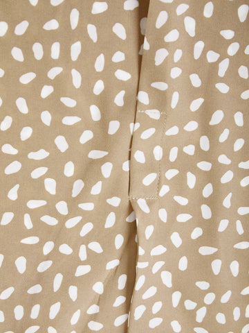 Essnce Summer Notched Neck Blouse With All-Over Print
