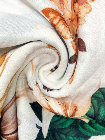 Summer Solid Color Slim Fit Cami Top With Flower Print Wrap Mini Skirt Set