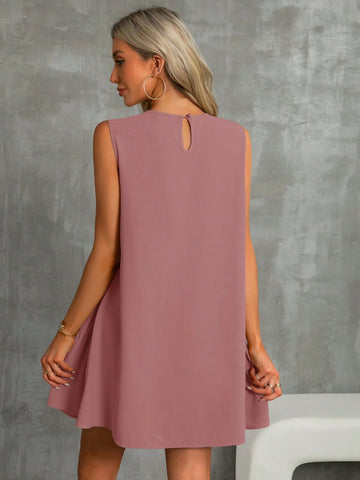 Summer Women Dresses A-Line Round Neck Dress Sundress Mother Day Dress Casual Dress
