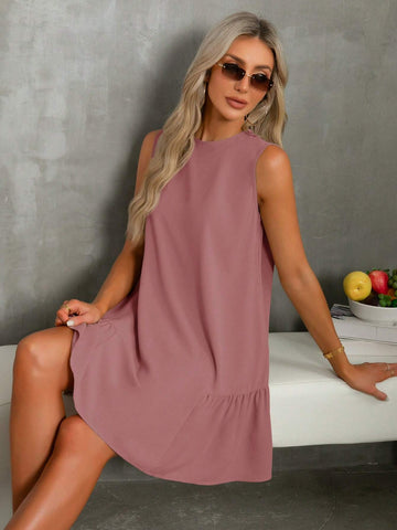 Summer Women Dresses A-Line Round Neck Dress Sundress Mother Day Dress Casual Dress