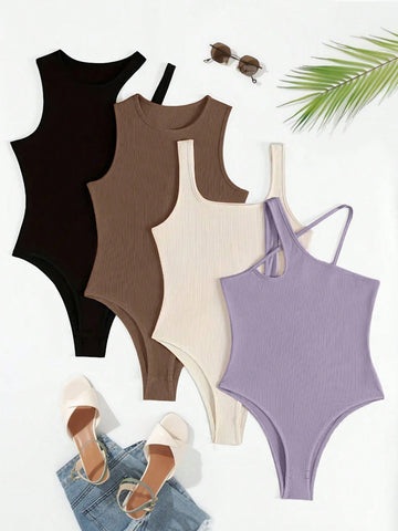 Women'S Solid Color Bodysuit