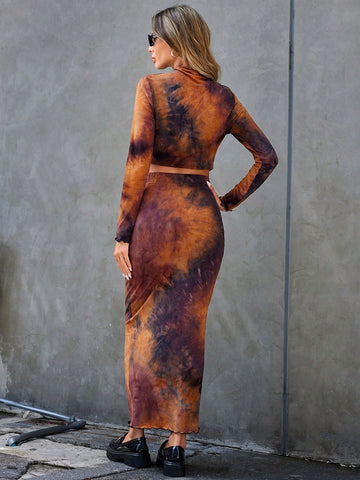 Women'S Tie Dye Two Piece Set