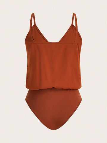 Women'S Wrap Design Cami Bodysuit