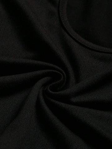 Women Solid Color Sleeveless Round Neck Top And Pants, 2pcsset For Summer