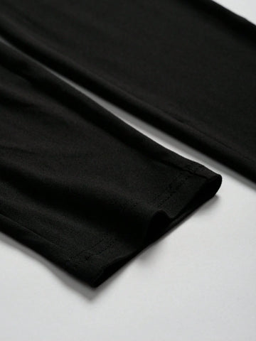 Women Solid Color Sleeveless Round Neck Top And Pants, 2pcsset For Summer