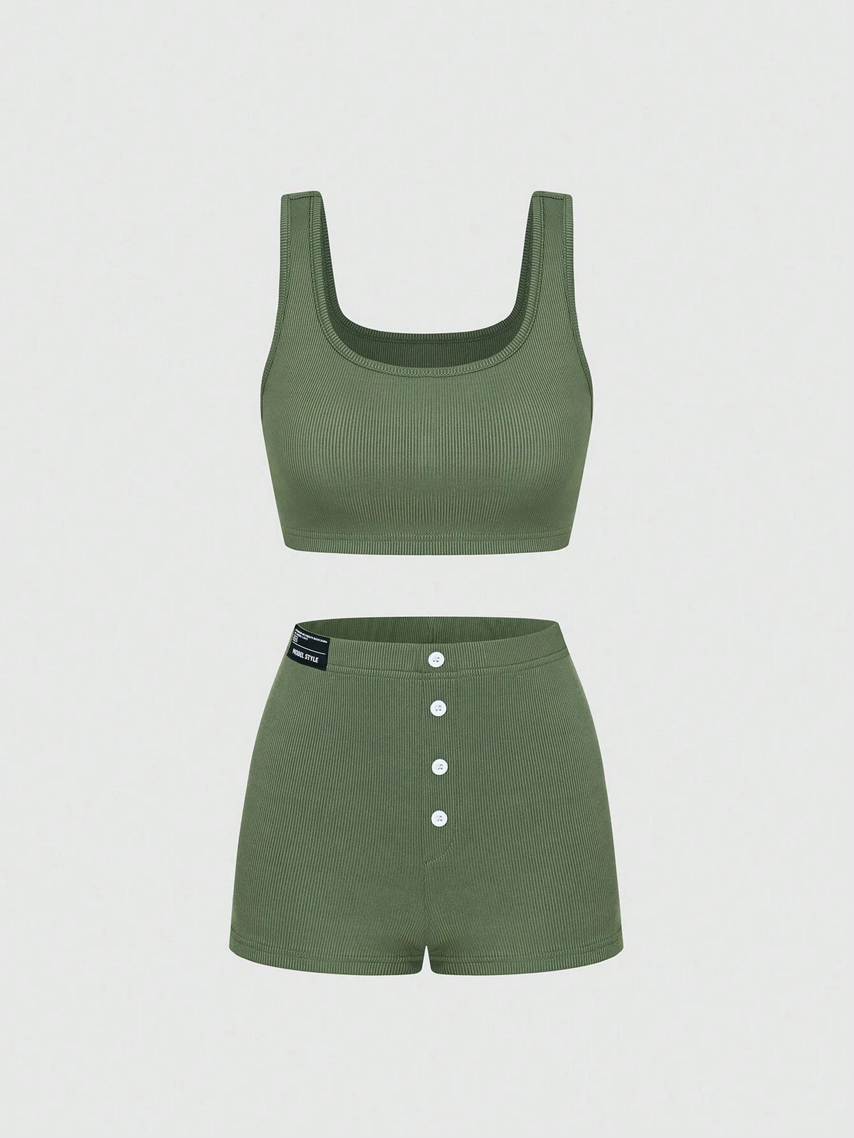 Women Summer Two Piece Set: Crop Top Vest And Letter Print Shorts, Casual Outfit