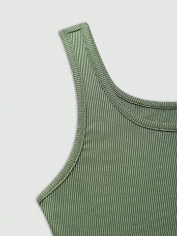 Women Summer Two Piece Set: Crop Top Vest And Letter Print Shorts, Casual Outfit