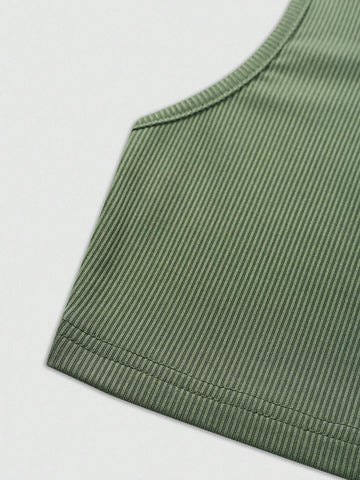 Women Summer Two Piece Set: Crop Top Vest And Letter Print Shorts, Casual Outfit