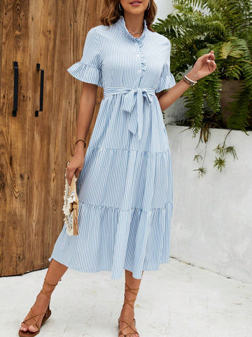 Women's A-Line Striped Casual Dress