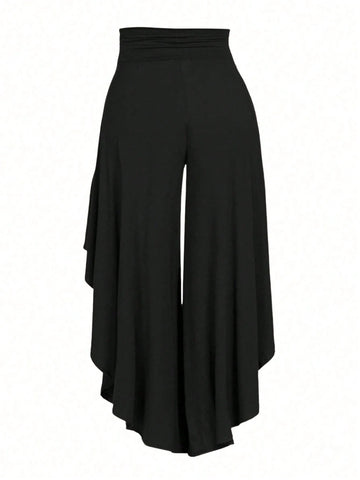 Essnce Women's Asymmetrical Loose Long Pants, Summer Clothing, Graduation Outfit