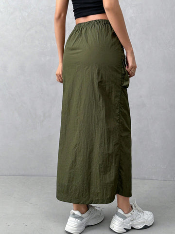 Essnce Women's Cargo Pocketed Skirt