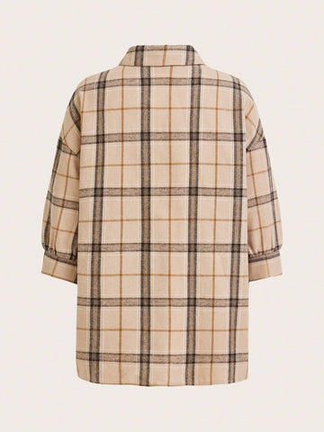 Women's Casual Light Sports Summer Outfit, Sexy & Fashionable Outdoor Cycling Tennis Travel Top Top & Compression Trousers Pants & Plaid Shirt 3pcs/Set