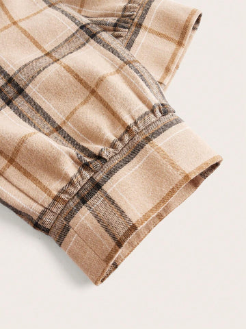 Women's Casual Light Sports Summer Outfit, Sexy & Fashionable Outdoor Cycling Tennis Travel Top Top & Compression Trousers Pants & Plaid Shirt 3pcs/Set