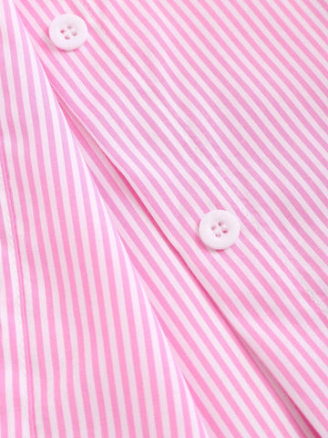 Essnce Women's Casual Long Sleeve Striped Shirt For Daily Wear