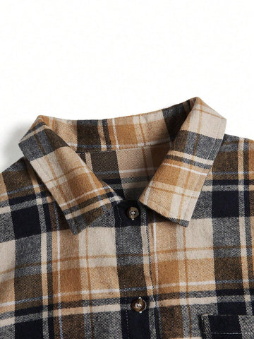 Essnce Women's Casual Plaid Long Sleeve Shirt, Spring Autumn