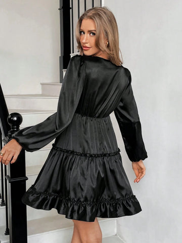 Women's Casual Short Sleeve Smock Dress