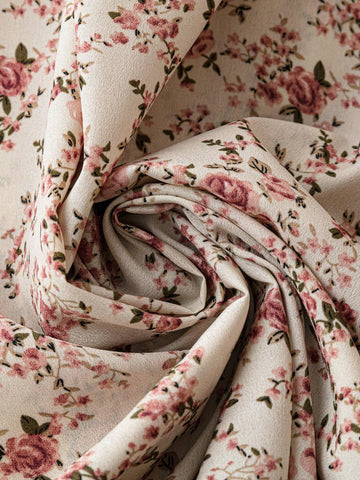 Essnce Women's Ditsy Floral Elastic Waist Casual Maxi Skirt