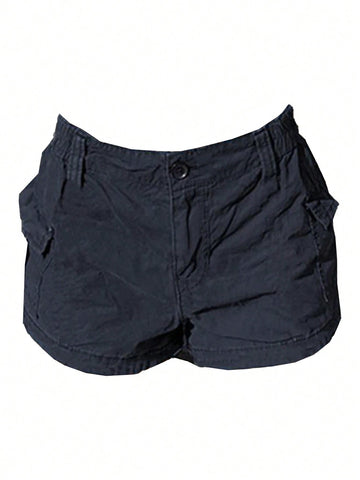 Essnce Women's Elastic Waist Cargo Shorts