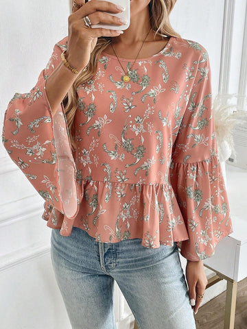 Essnce Women's Fashion 3/4 Bell Sleeve Blouse - Elegant Design