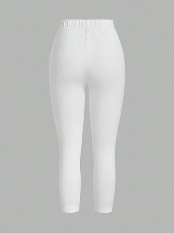 Essnce Women's Fashionable Simple Summer Slim Fit Solid-Colored Slit Wide Leg Pants