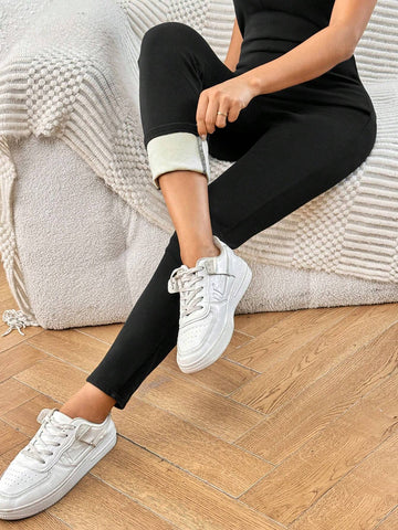 Women's Fleece-Lined Sleeveless Black Jumpsuit