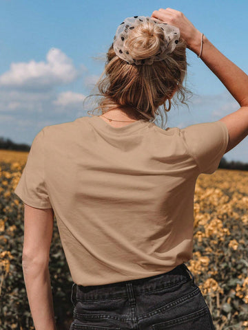 Women's Letter Printed Short Sleeve T-Shirt