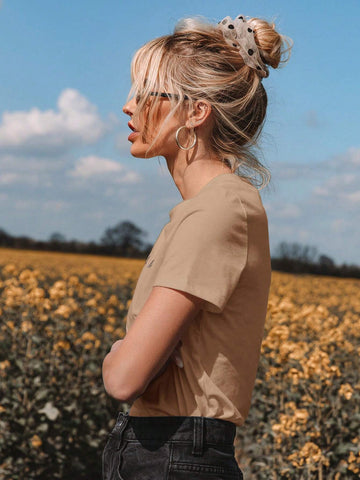 Women's Letter Printed Short Sleeve T-Shirt