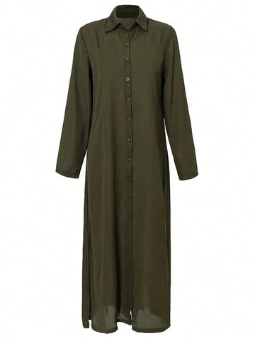 Women's Plain Shirt Dress