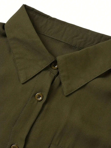 Women's Plain Shirt Dress