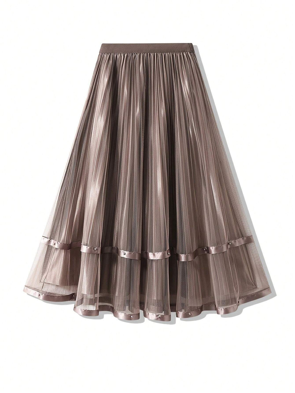 Essnce Women's Pleated Mesh Skirt