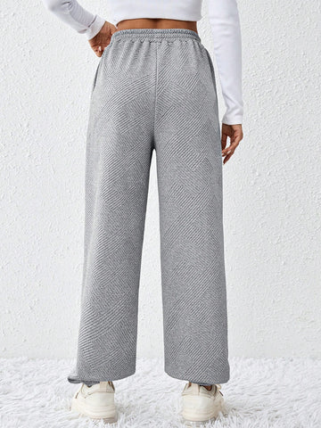 Essnce Women's Solid Color Elastic Waist Cuffed Jogger Pants