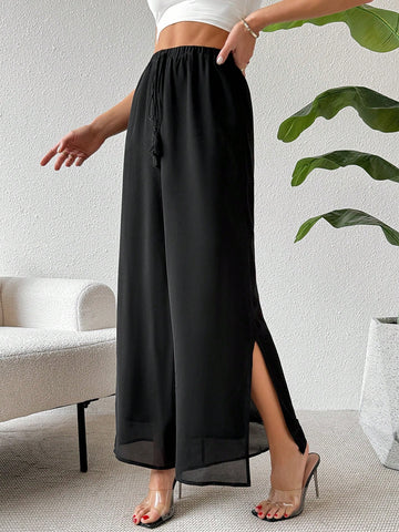 Essnce Mesh Print Long Skirt