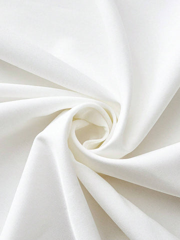 Essnce Women's Summer Sleeveless White Blouse With Face Printed Design, High-Low Hem And V-Neck