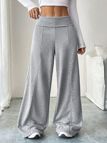 Essnce Women's Versatile Low-Waist Loose Casual Wide-Leg Pants, American Style, Sweatpants, Long