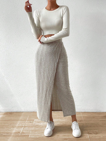 Essnce Wrap Hem Skirt