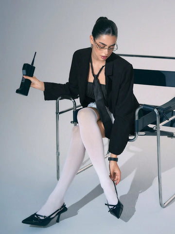 Women's Strapless Black Striped Patchwork Lace Mini Dress