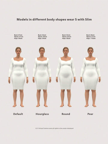 1pc Women Elegant Button Accent Bodycon Long Sleeve Dress, Autumn