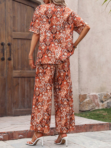 3pcs/Set Vintage Printed Outfit