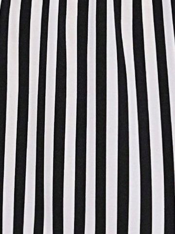 Frenchy A-Line Striped Shirred Dress With Ruffle Hem