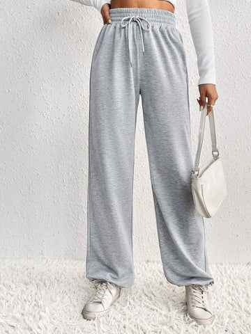 Frenchy Drawstring Waist Slant Pocket Sweatpants