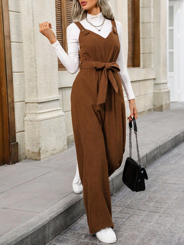 Dungarees With Double Pocket Design