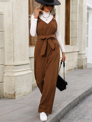 Dungarees With Double Pocket Design