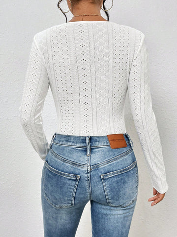 Eyelet Embroidery Bodysuit