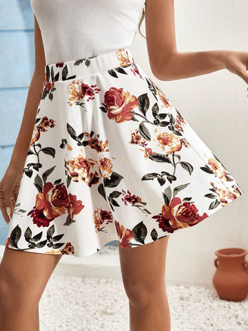 Frenchy Floral Printed Mini Skirt Summer Pattern Printed SkorT Shorts