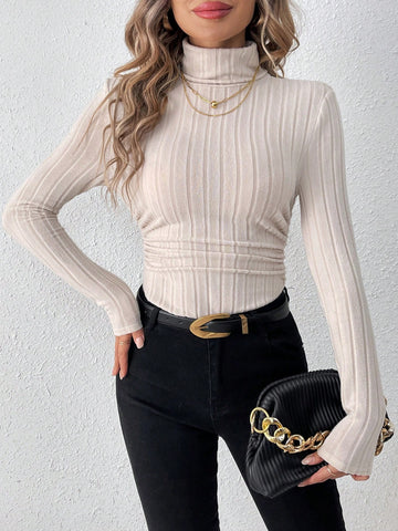 High-Necked Long Sleeve Bodysuit