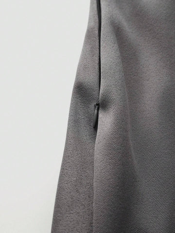 Frenchy High-Waist Gray Pleated A-Line Mini Skirt, Flattering And Anti-Flashing Design